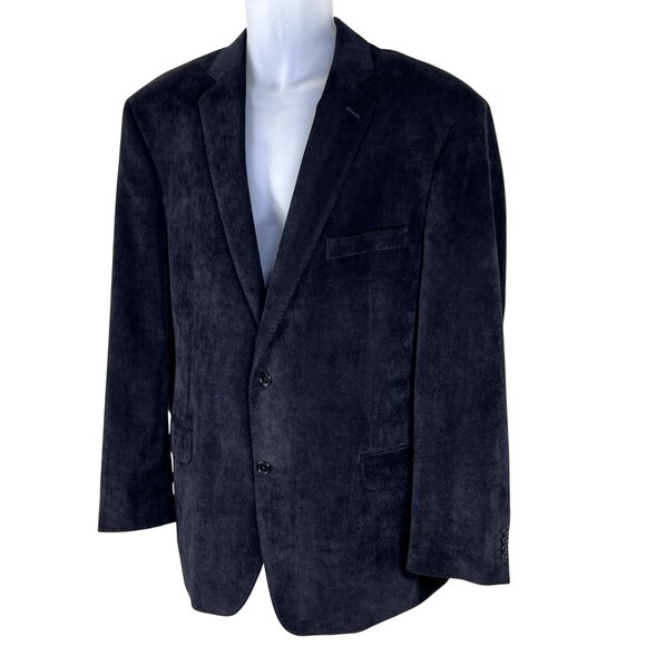Calvin Klein Mens 46R Black Corduroy Blazer Sport Coat Double Vented Holiday - Picture 7 of 16